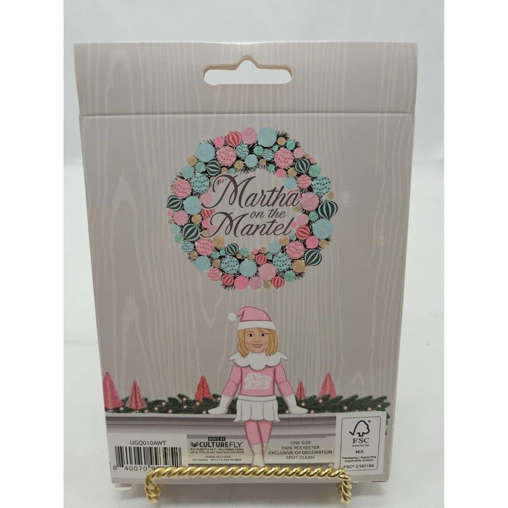 Martha on The Mantel Pink Christmas Knit Sweater Collectible Ornament NEW